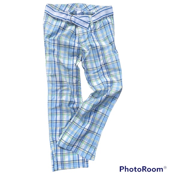 RARE Y2K LOW RISE ANKLE LENGTH PLAID TROUSERS CLASSIC PLAID PANTS ⭐️⭐️⭐️⭐️⭐️ - Picture 1 of 11